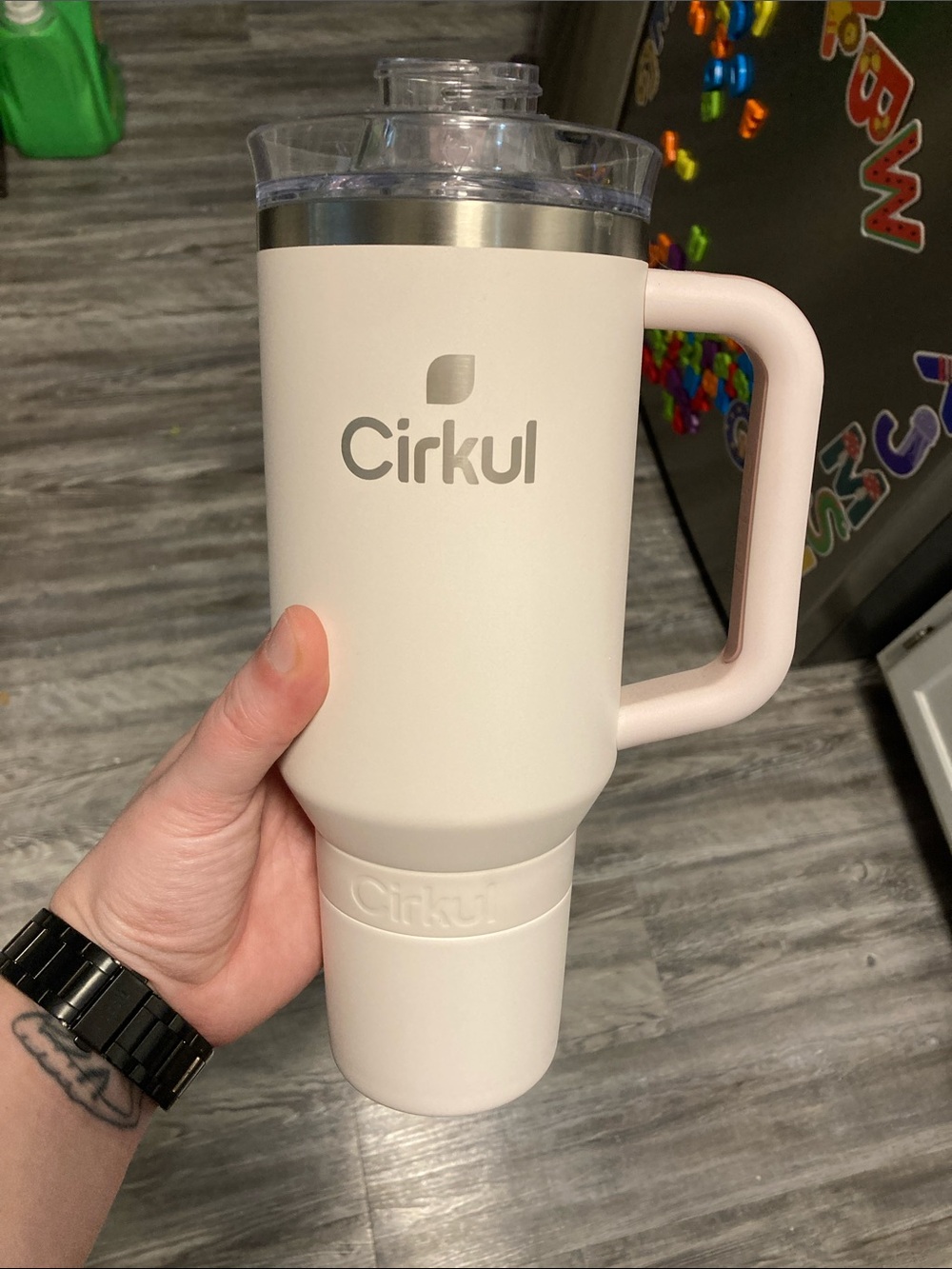 🚀 Cirkul Insulated Travel Tumbler with Handle — Pale Pink